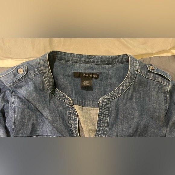 BIG SALE(3 for $50)- Calvin Klein Blue Denim Dress - Picture 4 of 8